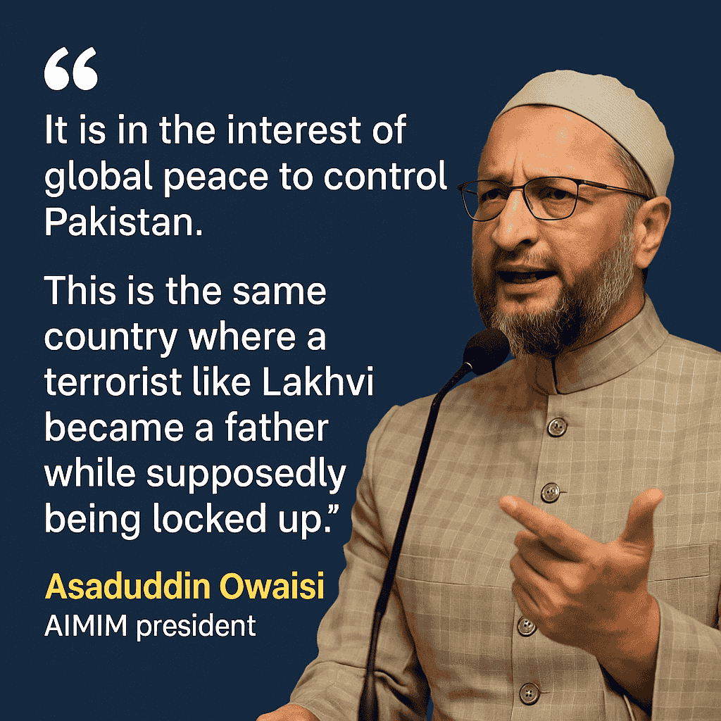 Asaduddin Owaisi Slams Pakistan on Terrorism During Algeria Address