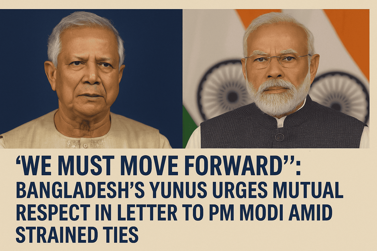 Bangladesh’s Yunus Calls for Mutual Respect in Letter to PM Modi Amid Strained Ties