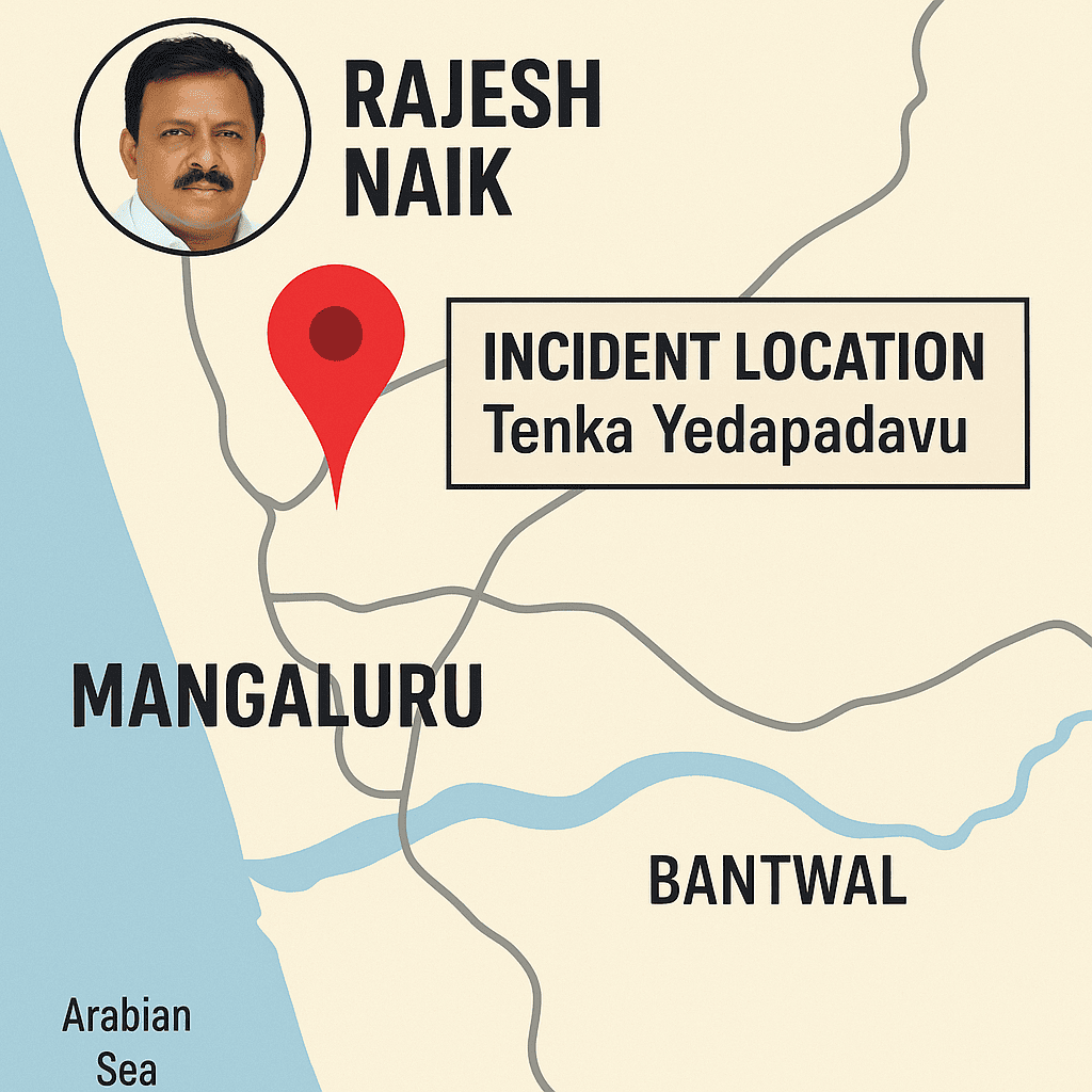 Bantwal MLA Rajesh Naik Injured in Hit-and-Run Incident Outside Temple Event