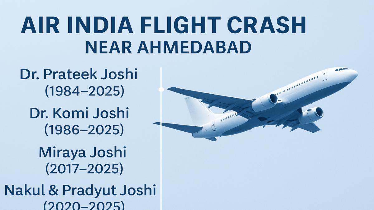 Belagavi Doctor Dr. Prateek Joshi, Family Killed in Ahmedabad Plane Crash