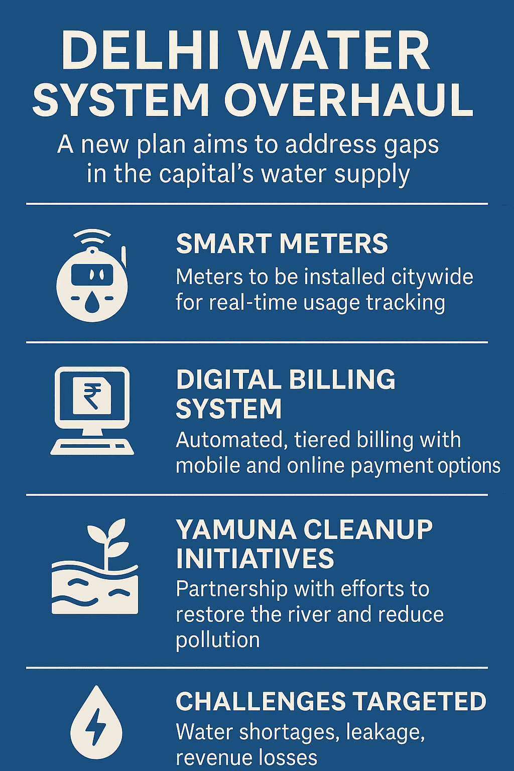 Delhi Launches Smart Water Overhaul: Smart Meters, Digital Billing, Yamuna Cleanup Underway