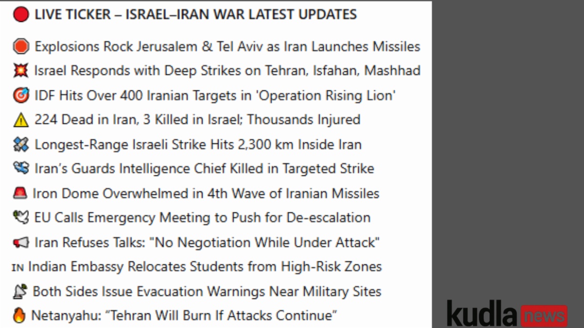 Israel-Iran War Escalates: Massive Strikes, Hundreds Dead, Global Alarm Grows