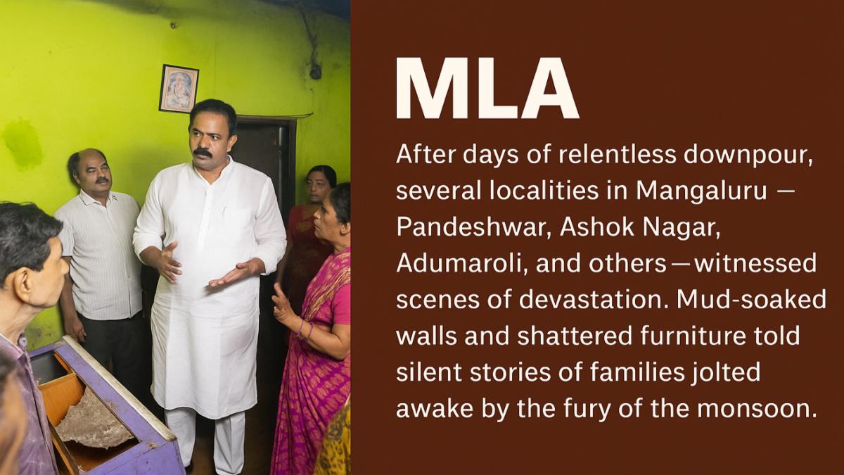 Mangaluru Floods: Over 90 Homes Damaged, Leaders Urge Swift Relief