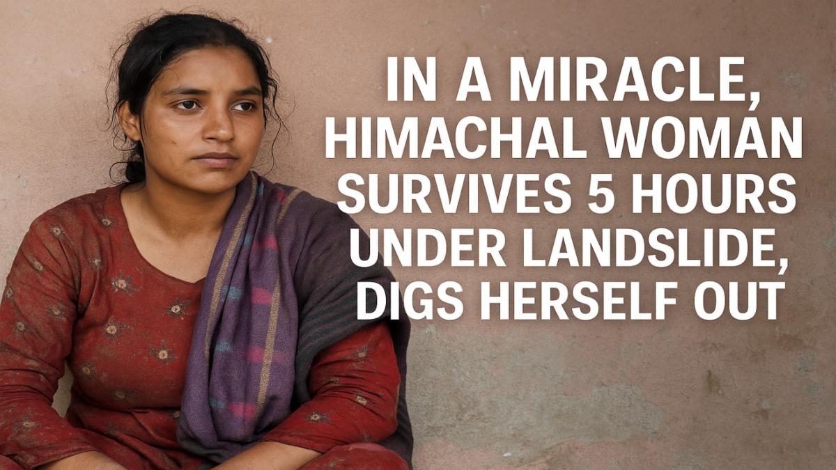Miracle in Mandi: Woman Survives 5 Hours Buried Under Landslide, Digs Her Way Out