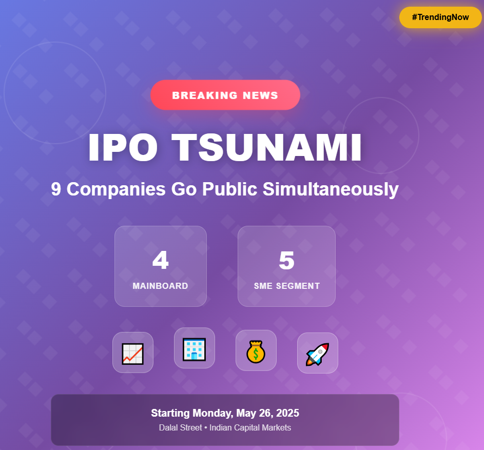 Indian Capital Markets Brace for Major IPO Wave as Nine Companies Prepare Public Debuts