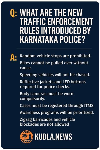 Karnataka Police Introduces New Rules to Ensure Safer, Smarter Traffic Enforcement